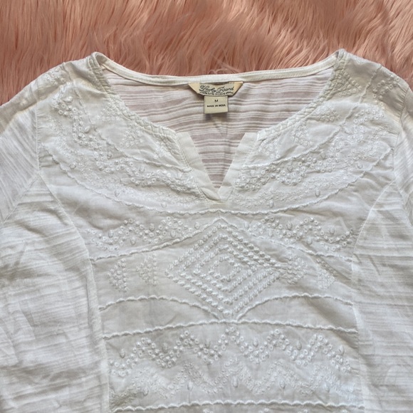 Lucky Brand Sahara Embroidered Top, Size Medium - Picture 3 of 5